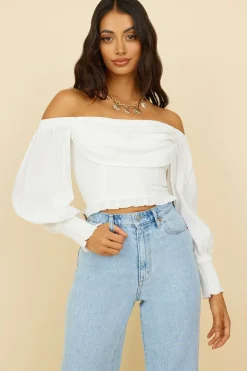 Afternoon Bliss Crop Top White