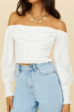 Afternoon Bliss Crop Top White
