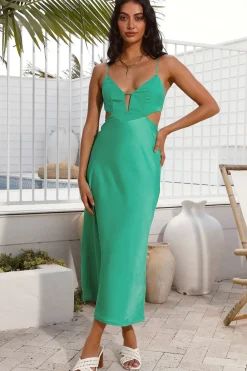All Booked Up Maxi Dress Green