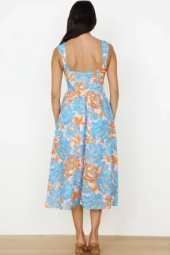 All Day Midi Dress Blue