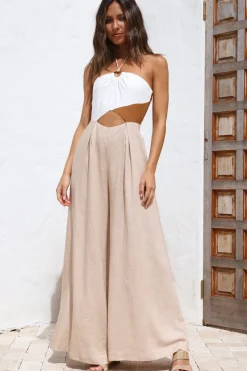 All spaced out Jumpsuit Beige