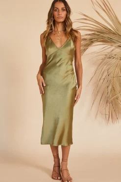 Amaryllis Midi Dress Green