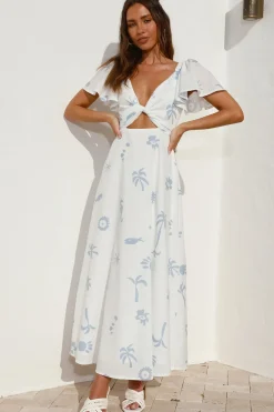 Angel Baby Maxi Dress Blue