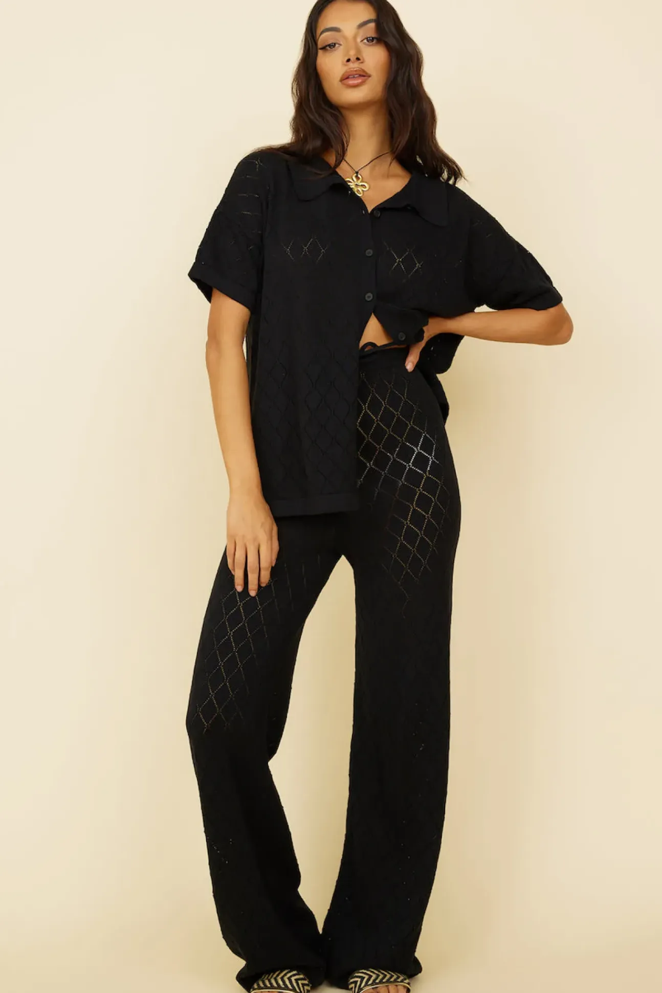 Angel Face Pants Black