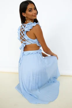 Angel Numbers Maxi Dress Blue