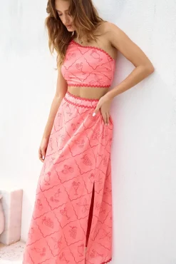 Another Round Maxi Skirt Red