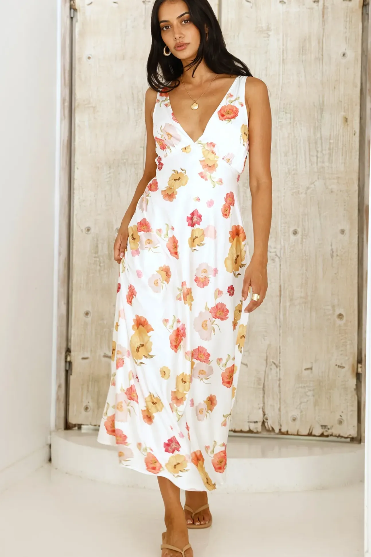 Apricot Dream Maxi Dress Floral