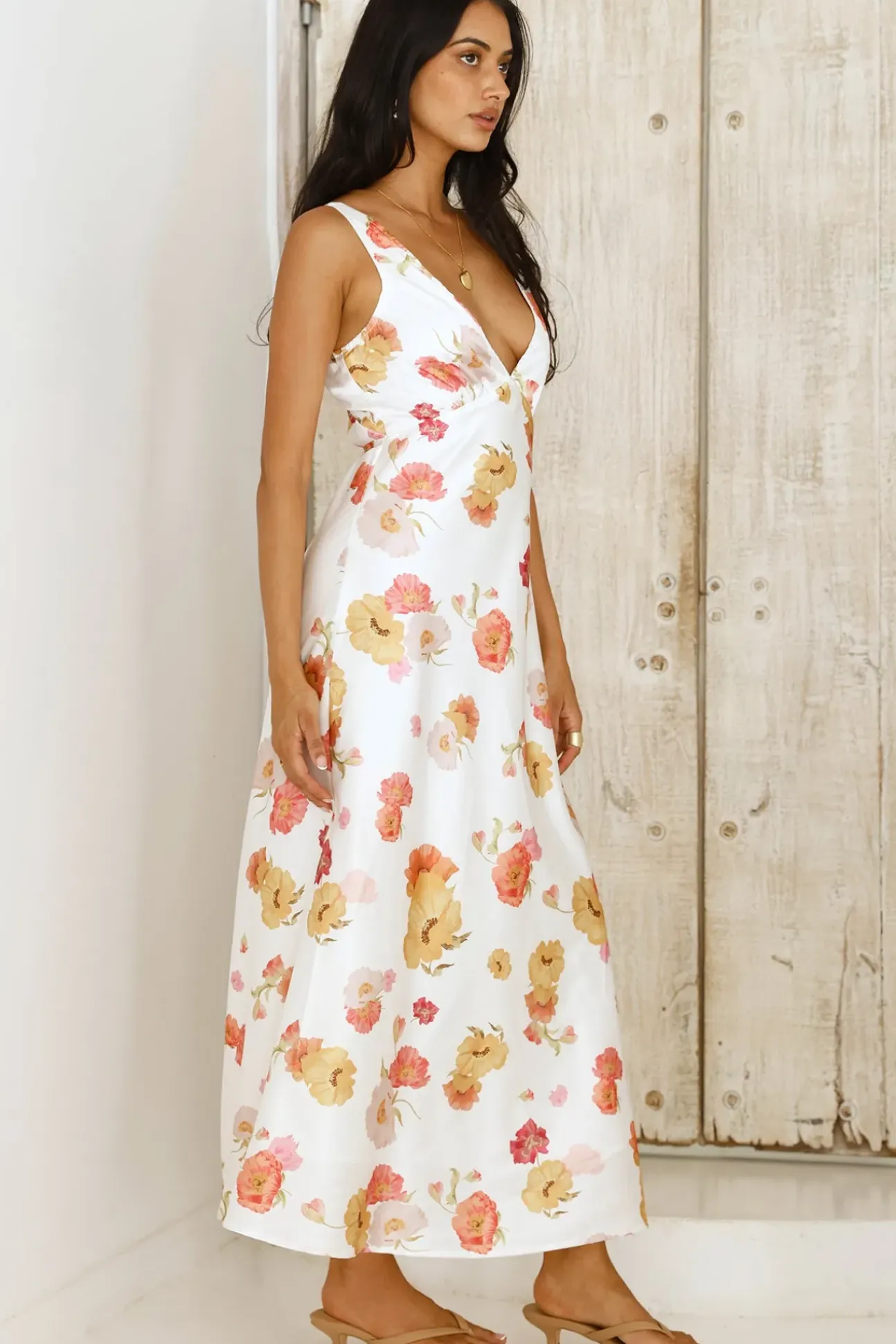 Apricot Dream Maxi Dress Floral