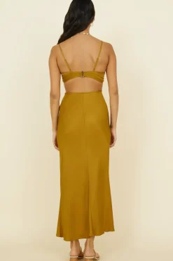 Artemis Midi Dress Brown