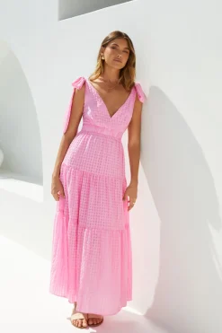 Aurora Glow Pink Maxi Dress