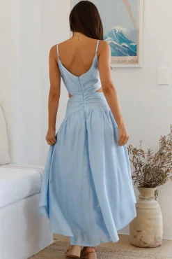 Azure Horizon Maxi Dress Blue