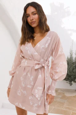 Back From Vacation Mini Dress Beige