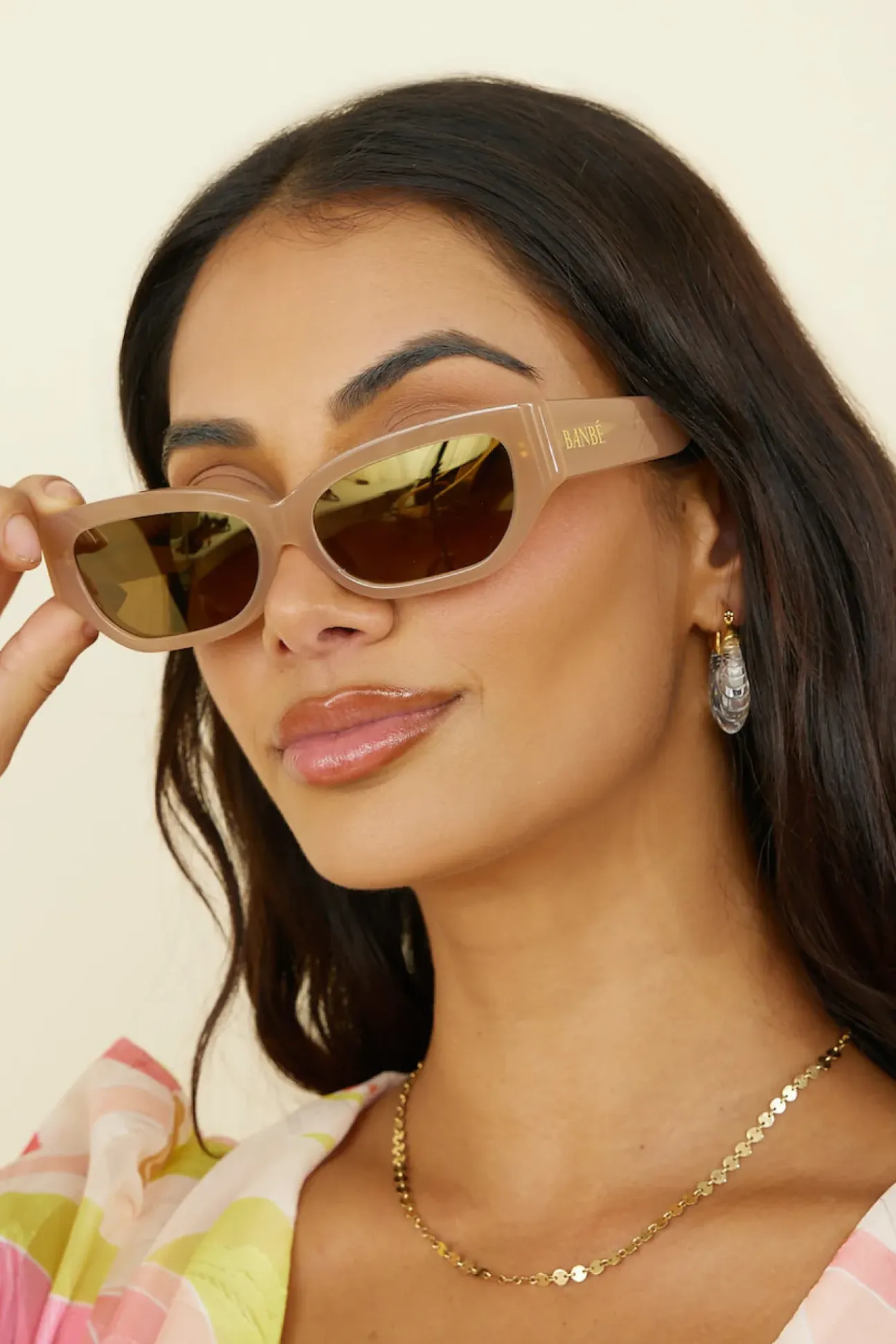 BANBÉ The Georgia Sunglasses Butterscotch Caramel Chrome