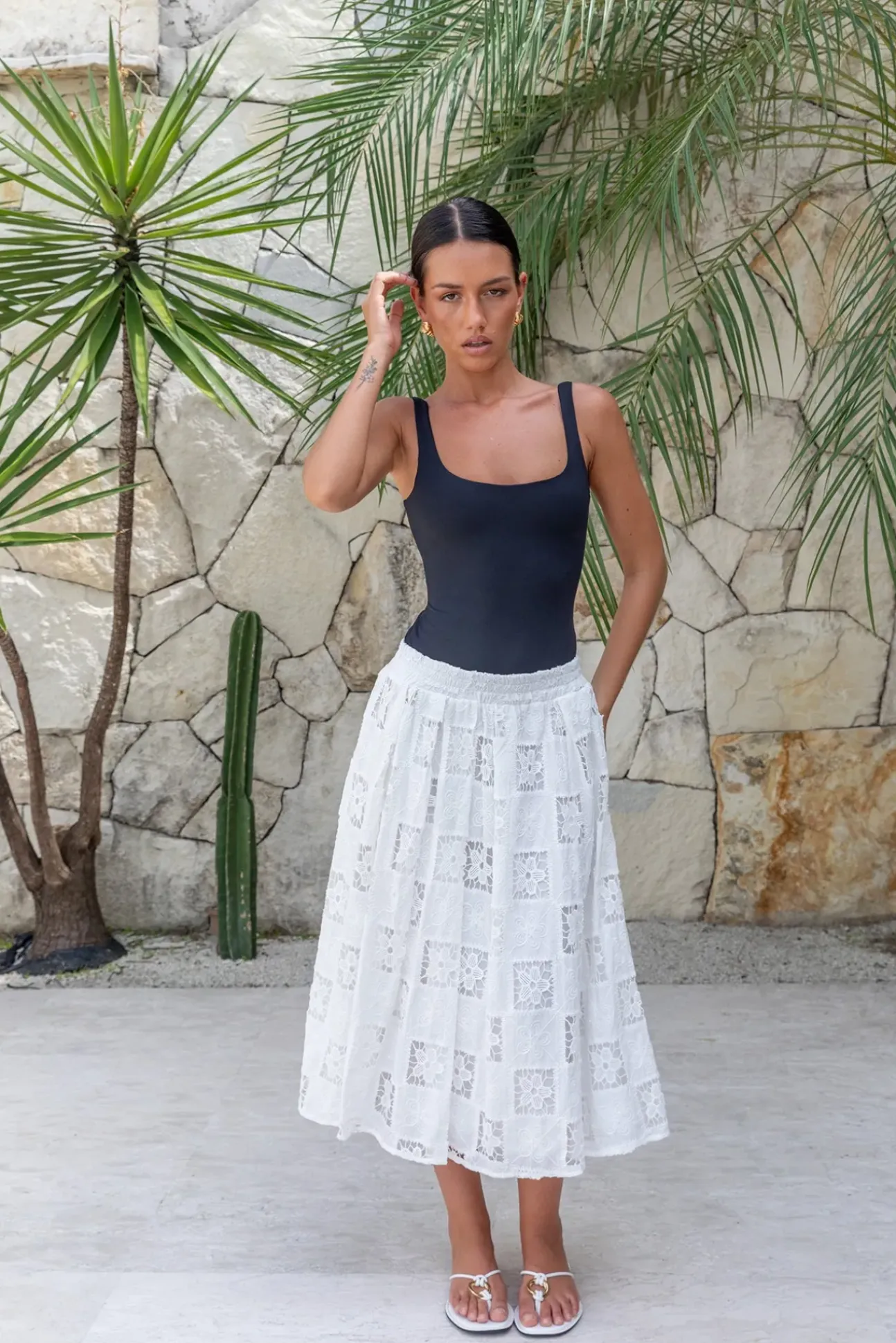 BASE Everyday Staple Singlet Top Black