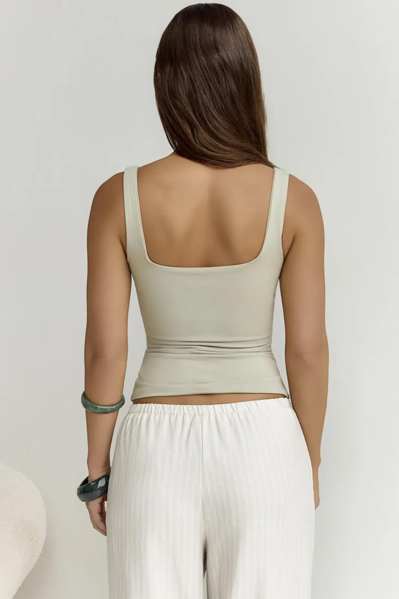 BASE Everyday Staple Singlet Top Sage