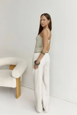 BASE Everyday Staple Singlet Top Sage