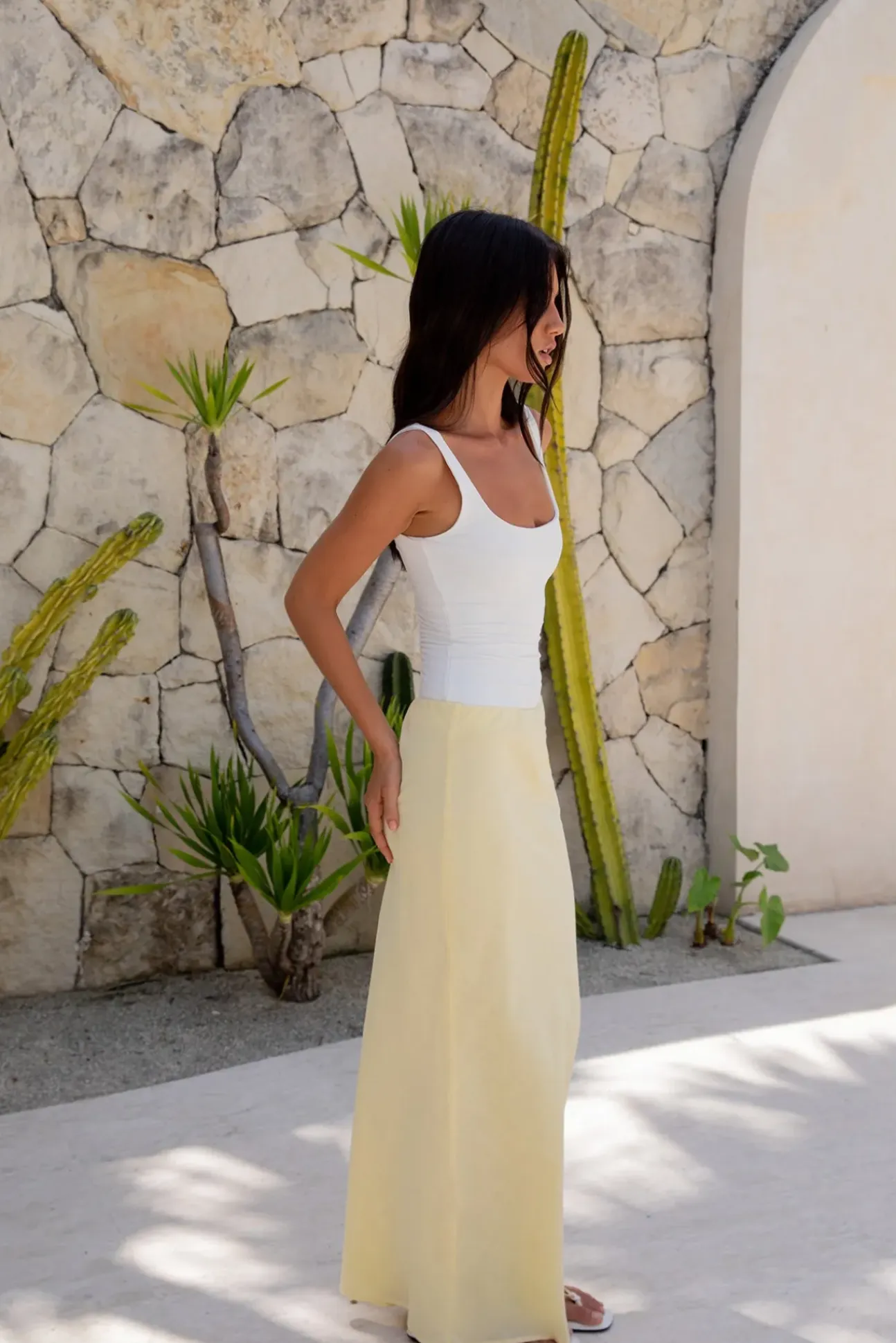 BASE Everyday Staple Singlet Top White
