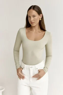 BASE Second Skin Long Sleeve Bodysuit Sage