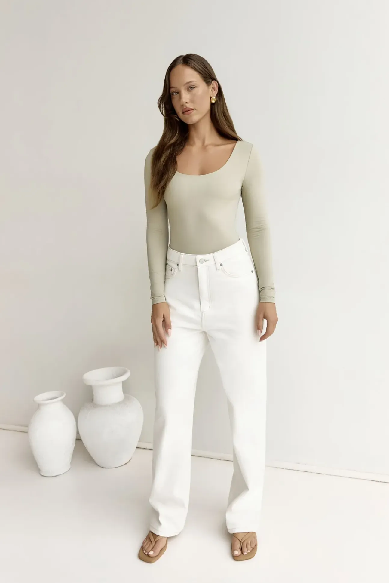 BASE Second Skin Long Sleeve Bodysuit Sage