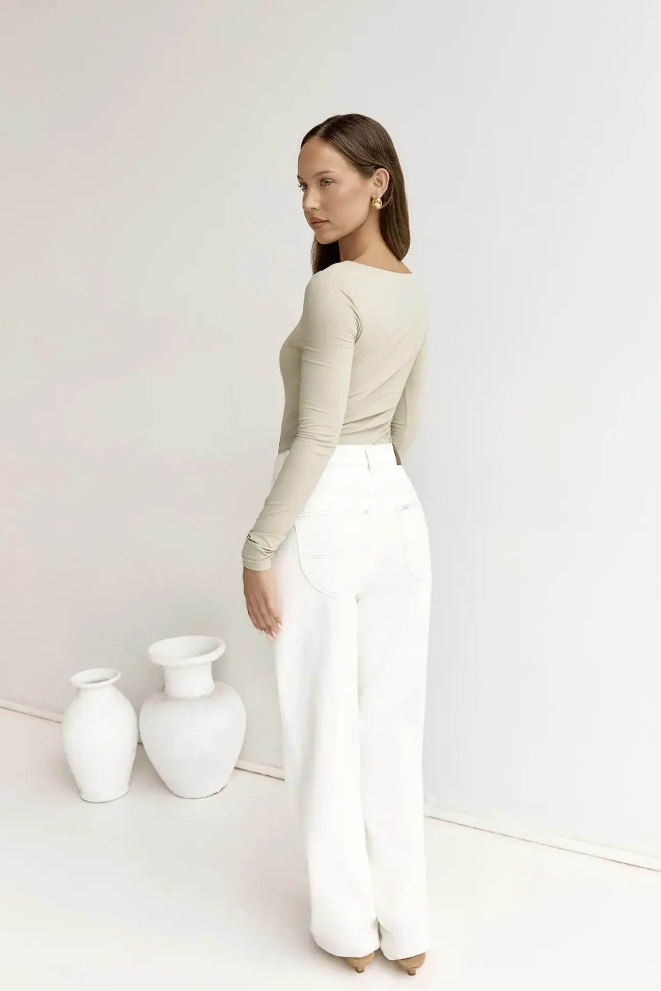 BASE Second Skin Long Sleeve Bodysuit Sage