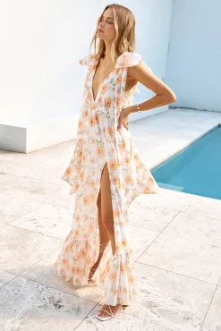 Beauty Of Springtime Maxi Dress White