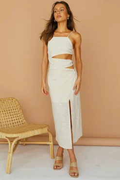 Be My Hero Maxi Dress Beige