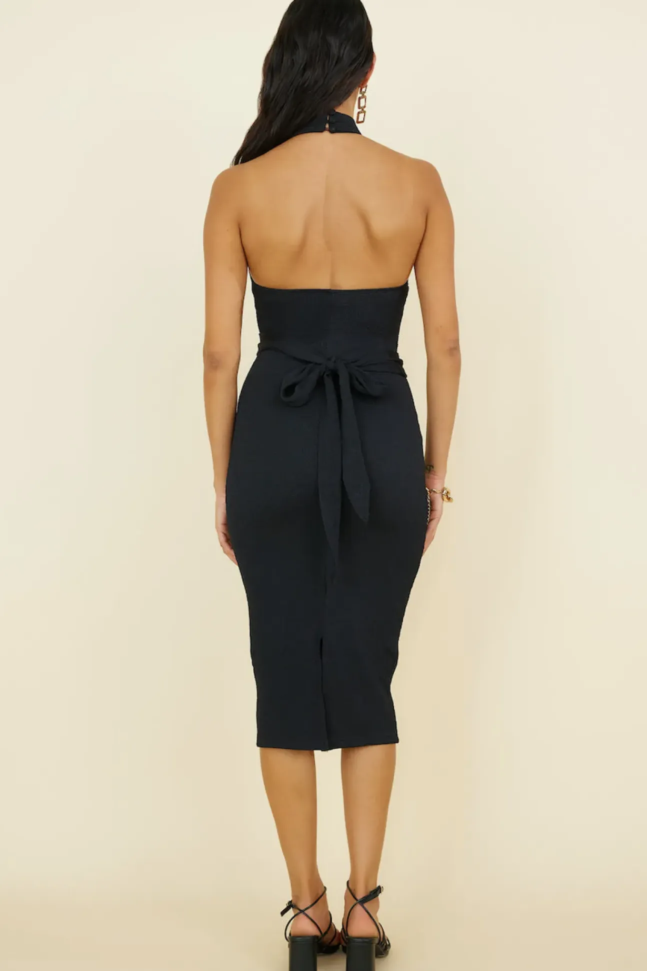 Best of Times Midi Dress Black