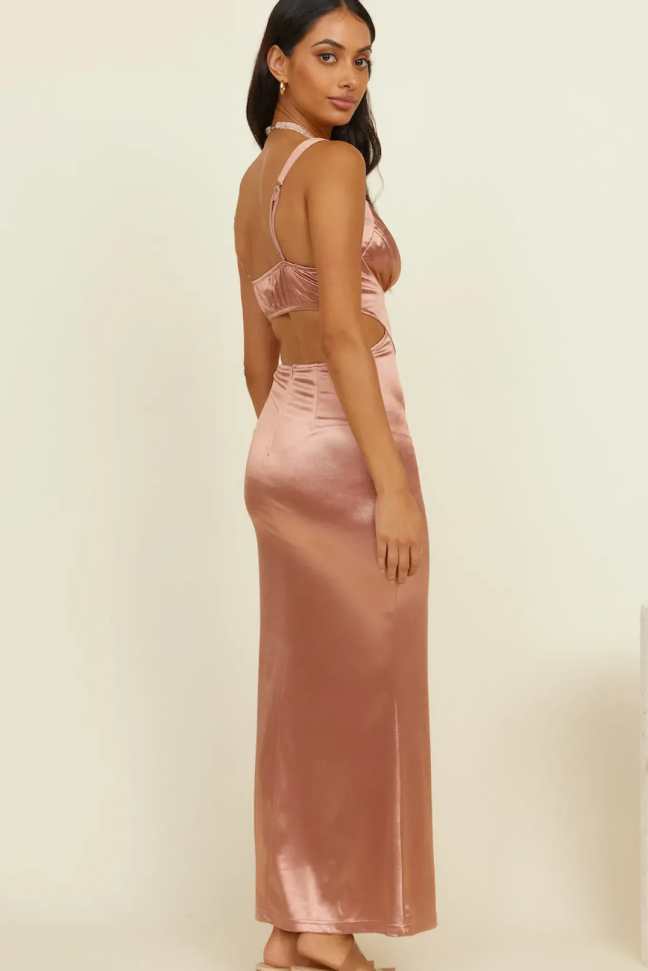 Between Us Maxi Dress Brown