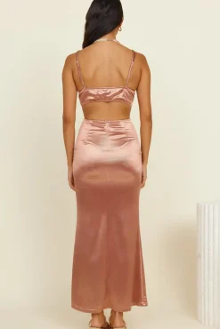 Between Us Maxi Dress Brown