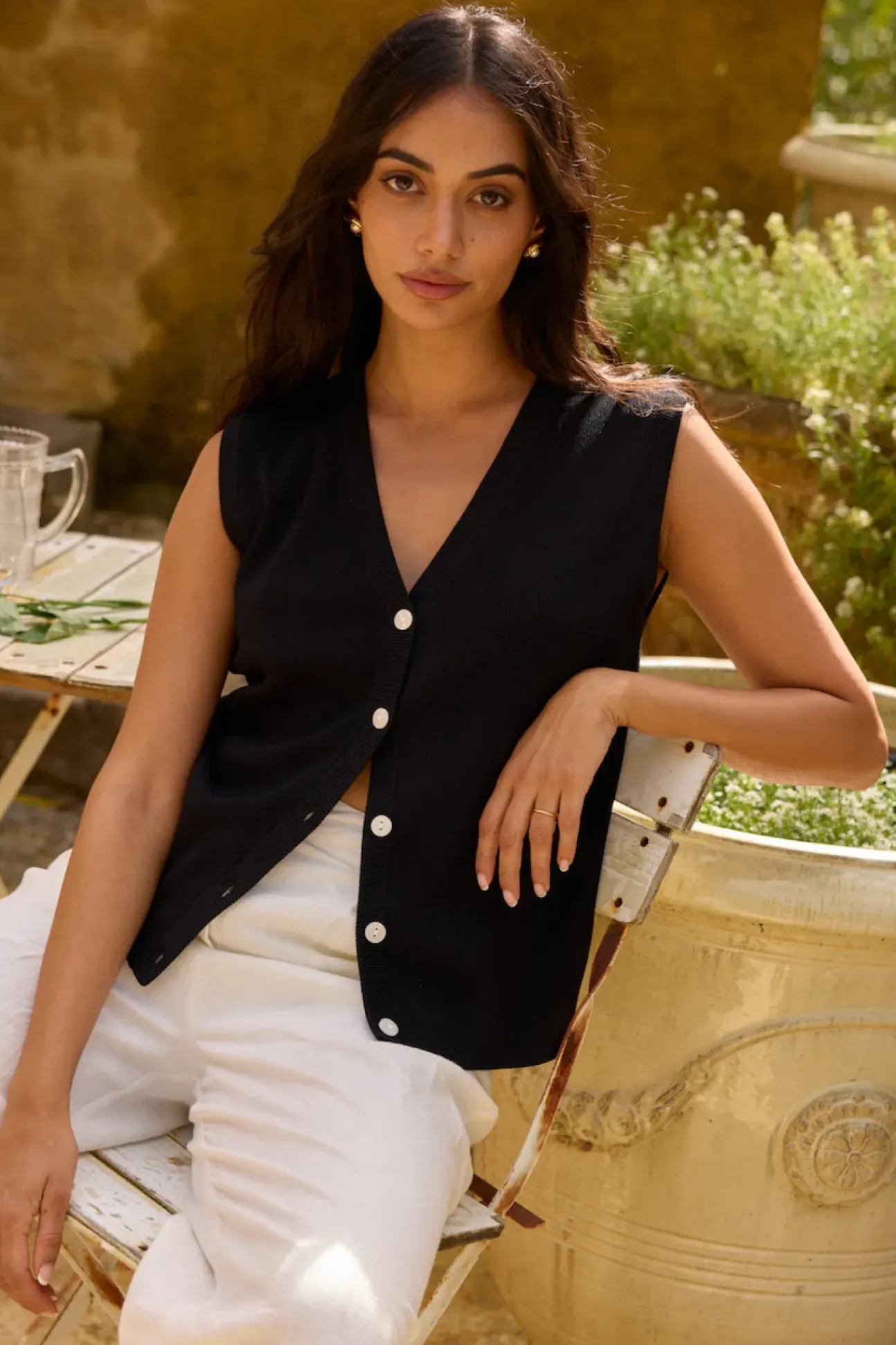 Blair Vest Top Black