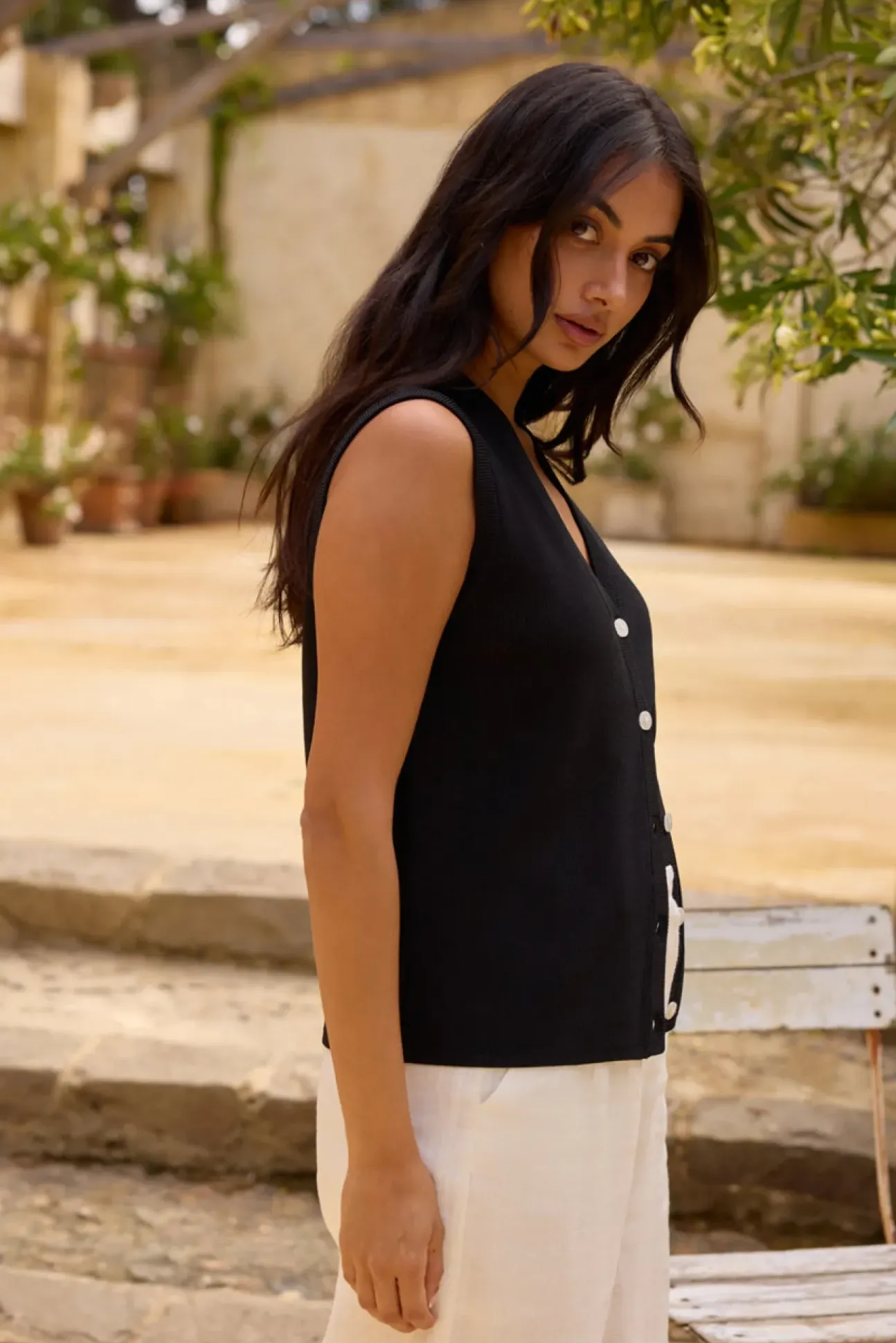 Blair Vest Top Black