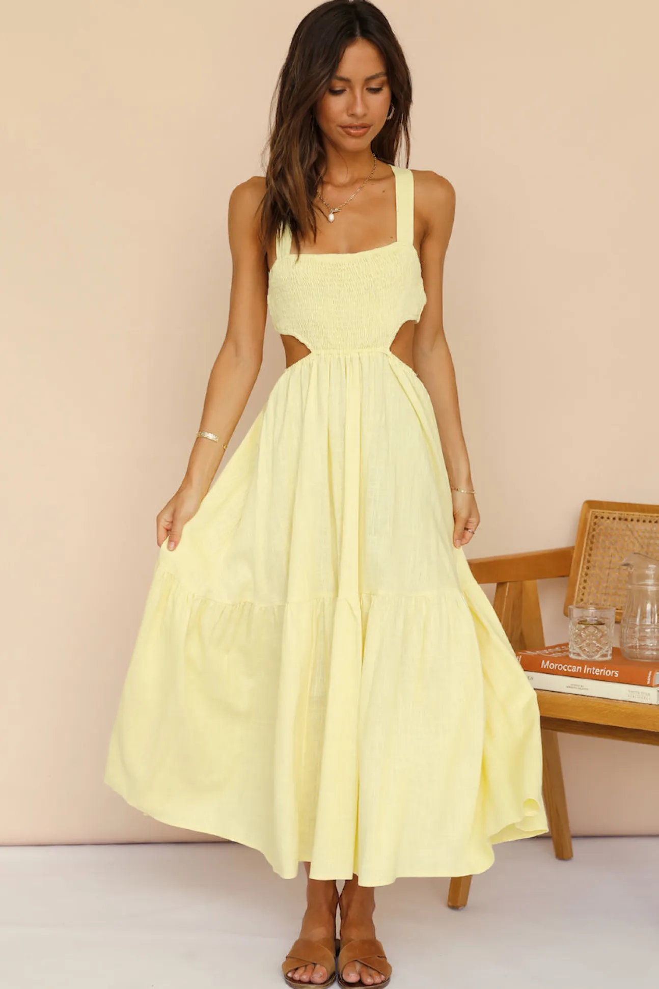 Blink Twice Maxi Dress Yellow