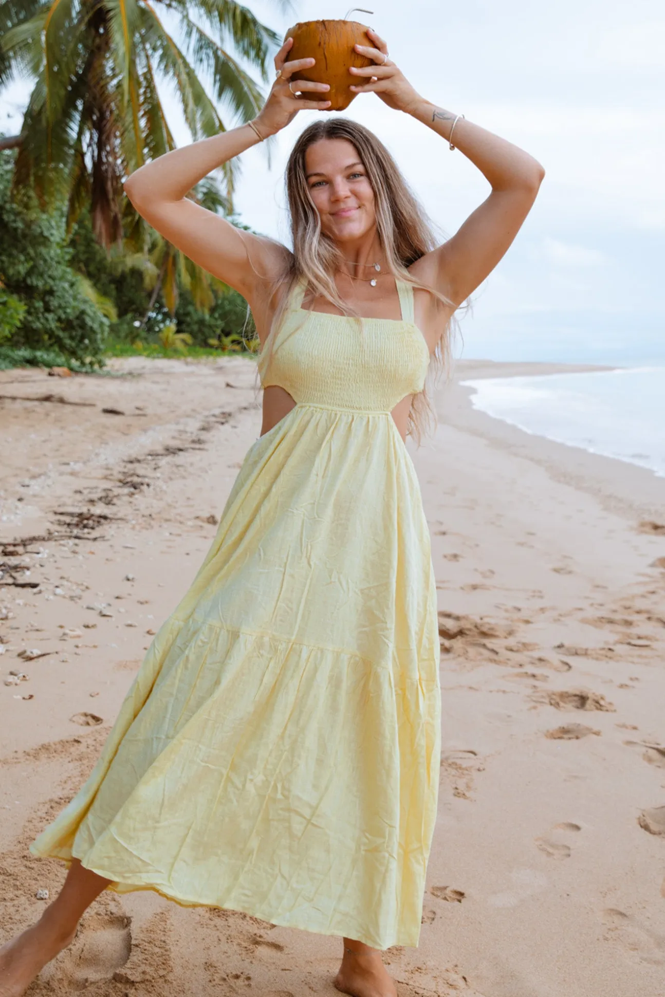 Blink Twice Maxi Dress Yellow