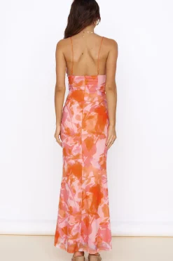 Blooming Sunshine Maxi Dress Orange
