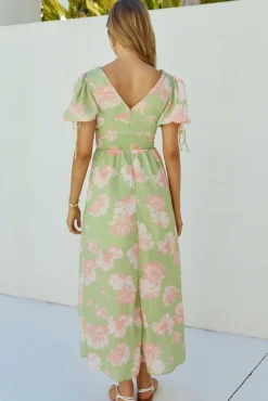 Blossom Season Maxi Dress Green