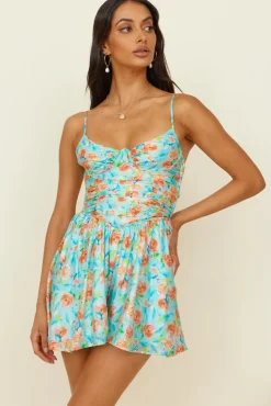 Blossom Season Romper Blue