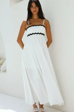 Blowing Away Maxi Dress White