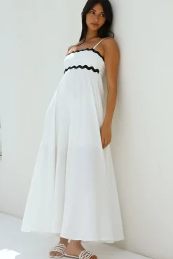 Blowing Away Maxi Dress White