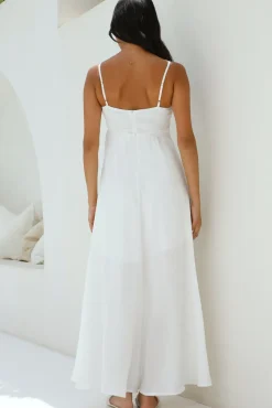 Blowing Away Maxi Dress White