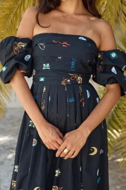 Bonnie Off Shoulder Maxi Dress Black