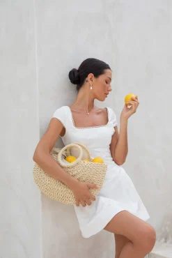 Bon Voyage Mini Dress Cream