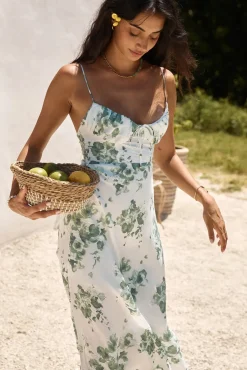 Botanical Dream Midi Dress Green