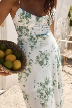 Botanical Dream Midi Dress Green