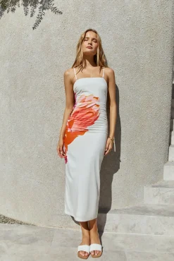 Bouquet Blooms Maxi Dress Orange