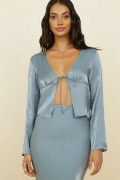 Bouquet of Flowers Top Grey