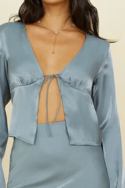 Bouquet of Flowers Top Grey
