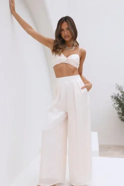 Bright Bloom Crop Top White