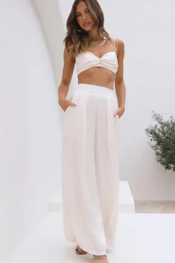 Bright Bloom Pant White