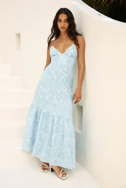 Bright Skies Maxi Dress Blue