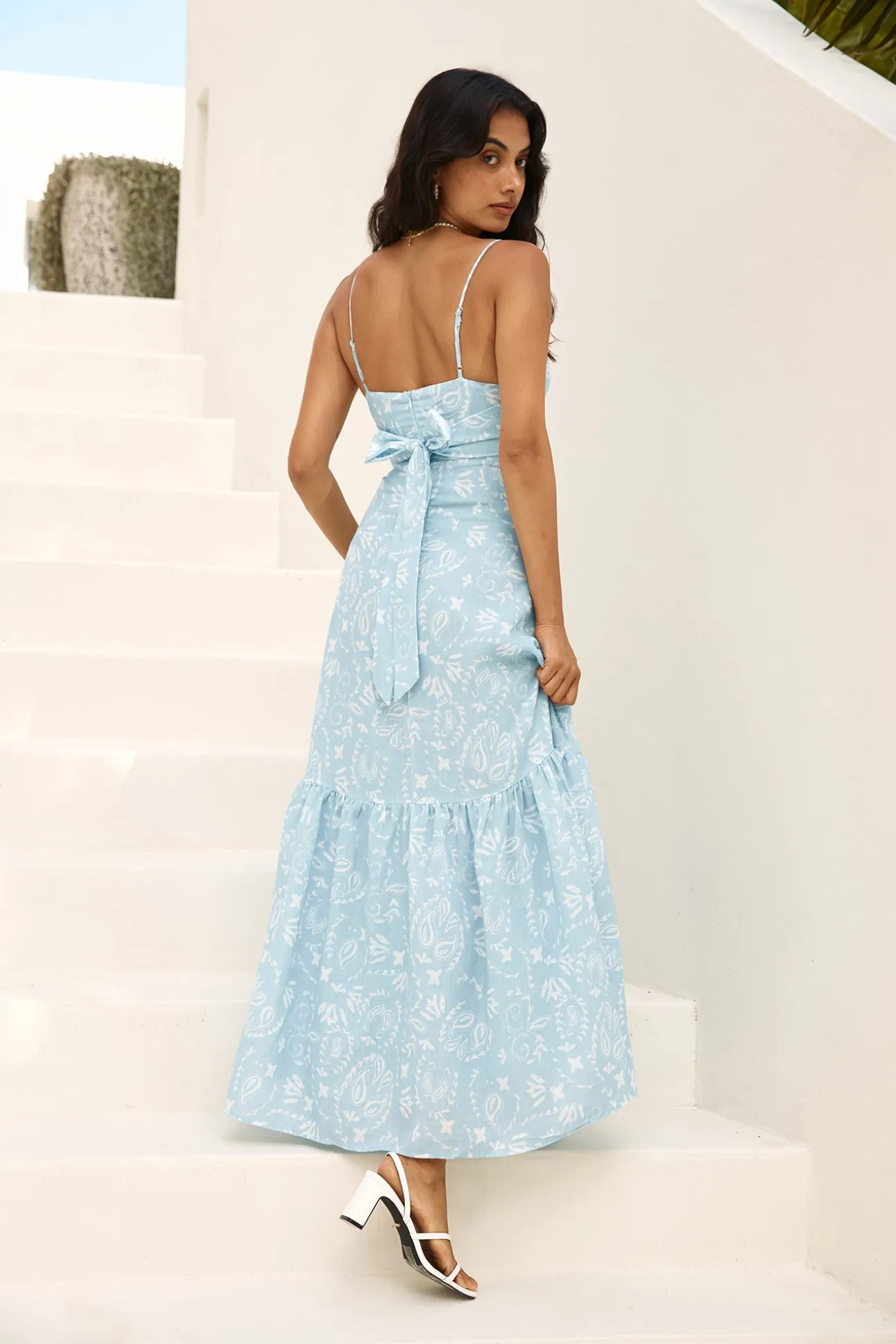 Bright Skies Maxi Dress Blue